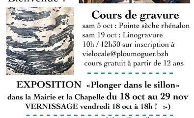 Inauguration atelier de gravure et cours samedi matin gratuit