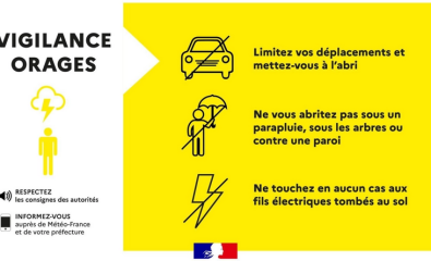 ⚡Vigilance JAUNE orage vendredi 13 juin