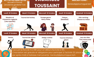Activités 10-17 ans vacances de la Toussaint