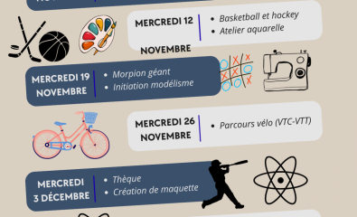 Activités 10-17 du Mercredi