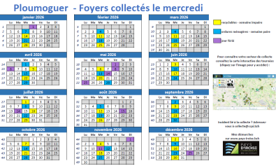 🗓️ Calendrier de collecte des déchets 2026