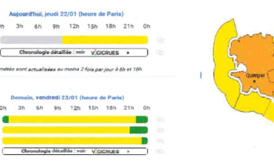 🚨Alerte météo : vigilance orange crue et jaune vent pluie inondation